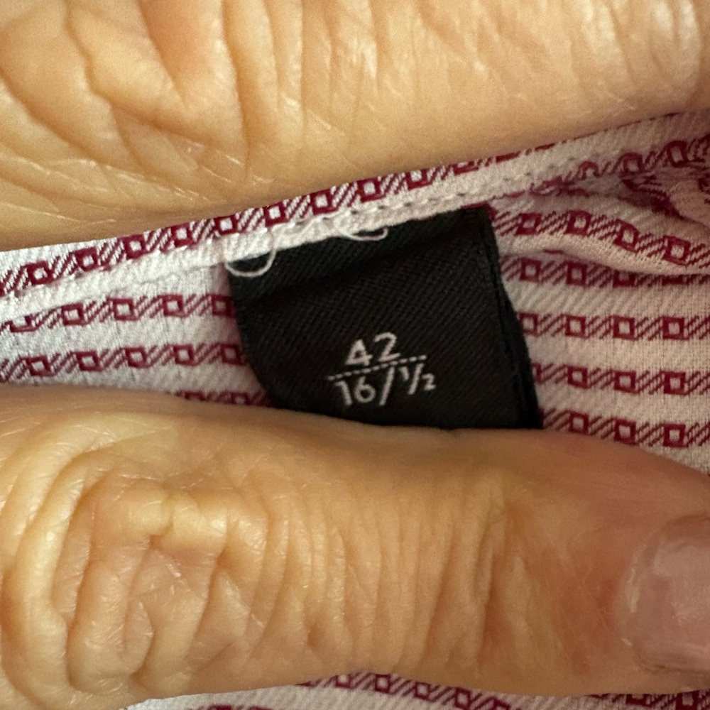 Emporio Armani Red and White Checkered Dress Shirt - Picture 3 of 3